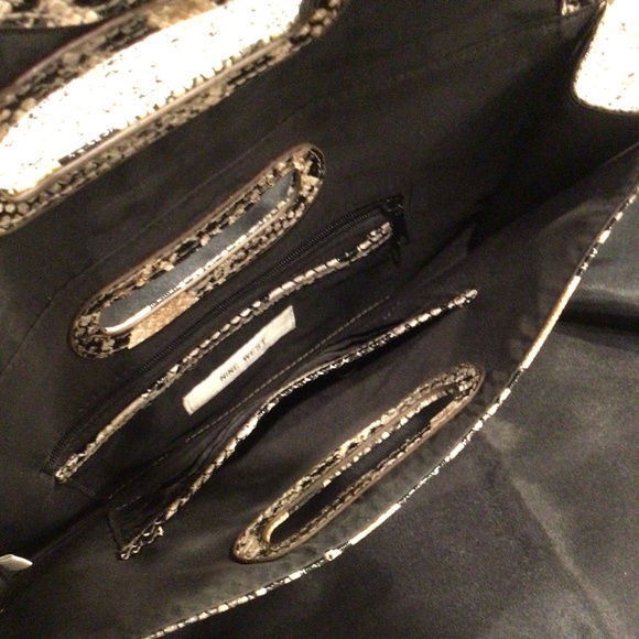 Nine West Snakeskin Print Envelope Clutch Purse - Picture 5 of 10
